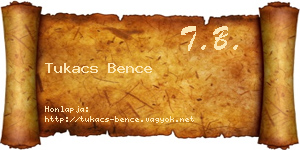 Tukacs Bence névjegykártya