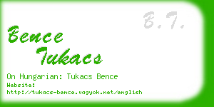 bence tukacs business card